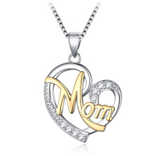День матери 2021 подарок для матери, серебро 925 пробы, кулон с сердечком для мамы, ожерелье на день матери